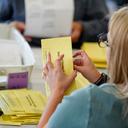 Workers sort mail-in ballots Nov. 7, 2023, at Northampton County Courthouse in Easton, Northampton County, Pennsylvania.