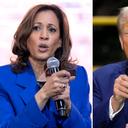 Democratic presidential nominee Kamala Harris speaks at a campaign event in Rochester, PA, and Republican presidential nominee Donald Trump speaks during a campaign event in York.