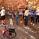 College students wait in line at the Oakland Career Center near the University of Pittsburgh on Nov. 5, 2024.