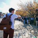 Students wait in line to vote Nov. 5, 2024, outside Kirby Sports Complex in Easton, Pennsylvania.