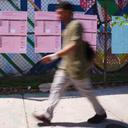 A person walks past sample ballots outside a polling place in Philadelphia, Tuesday, May 19, 2026.