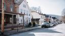 Houses on a street in Tyrone, Pennsylvania.