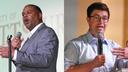 Pittsburgh Mayor Ed Gainey (left) and Democratic winner Corey O'Connor