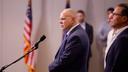 Lt. Col. George Bivens, Pennsylvania State Police acting commissioner, is joined by Gov. Josh Shapiro to discuss the crash.