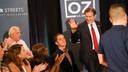 Mehmet Oz waves as he enters his "safer streets" community roundtable discussion at Galdos Catering and Entertainment in South Philadelphia on Thursday, Oct. 13, 2022.