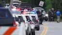 First responders work the scene after several people were injured during a shooting involving police officers on Wednesday, Sept. 17, 2025, in North Codorus, PA.