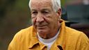 Former Penn State University assistant football coach Jerry Sandusky arrives at the Centre County Courthouse, Friday, Nov. 22, 2019, in Bellefonte, PA. Former Penn State University assistant football coach Jerry Sandusky arrives at the Centre County Courthouse, Friday, Nov. 22, 2019, in Bellefonte, PA.