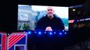 A video featuring Sen. John Fetterman, D-Pa., plays at the Republican convention Wednesday, Sept. 9, 2026, in Dallas.