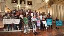 People rally inside the PA Capitol in June to call for “meaningful second-degree murder sentencing reform.”