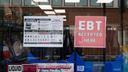 A sign at a store in Downtown Pittsburgh on Monday, July 27, 2026 indicating the business accepts SNAP cards.