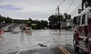 Flooding in Westfield, Tioga County, during Tropical Storm Debby in August 2024.