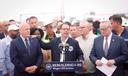 Pennsylvania Gov. Josh Shapiro speaks at a June 2023 news conference after the reopening of part of I-95.