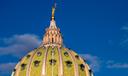 The dome of the Pennsylvania state Capitol building in Harrisburg.