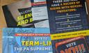 A pile of mailers intended to sway the PA Supreme Court retention races.