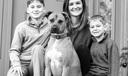 Lauren Conrad of Cumru Township with her sons, Logan, 12, and Carson, 9, and their dog, Nya.