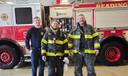 Reading Fire Department Lt. Rebecca Zentmyer, center, with two colleagues.