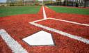 A home plate at a baseball field