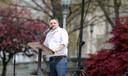 Rep. Aaron Bernstine — seen here at a reopen rally outside the Capitol in April — apologized for “jokes that went too far” during a family vacation.