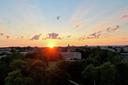 The sun over Old Main