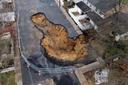 A sinkhole on Amblewood Way in Patton Township.