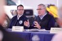 Gov. Josh Shapiro and Pennsylvania Department of Agriculture Secretary Russell Redding visit the Lancaster County Rapid Response Center to host poultry producers and industry leaders for a roundtable discussion on the ongoing surge in Highly Pathogenic Avian Influenza (HPAI) infections.