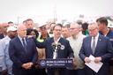 Pennsylvania Gov. Josh Shapiro speaks at a June 2023 news conference after the reopening of part of I-95.