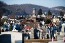 Emerald Mine, an abandoned coal mining facility, is seen cresting above the residential neighborhoods of Waynesburg on Friday, Feb. 26, 2021 in Greene County.