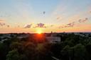 The sun over Old Main