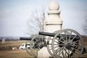 Cannons positioned on a field at Gettysburg National Military Park Cannons positioned on a field at Gettysburg National Military Park