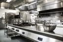 A stock image of a restaurant kitchen.