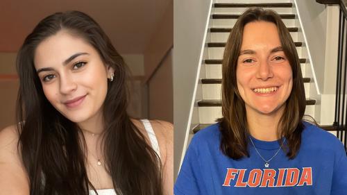 Lexi Tingley, left, and Hanna Friedenberger, right