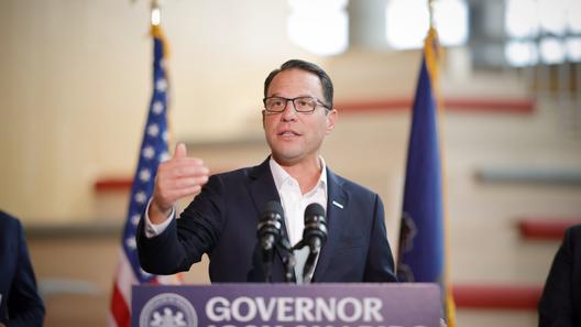 Governor Josh Shapiro speaking at a September 2023 event in Pittsburgh.