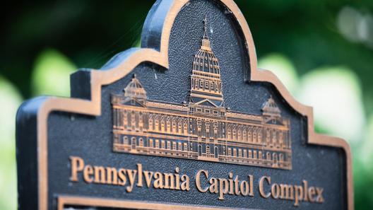 The exterior of the Pennsylvania Capitol in Harrisburg.