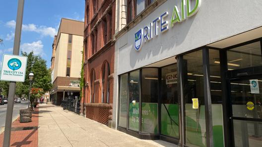 The outside of a closed Rite Aid in downtown York, Pa. The outside of a closed Rite Aid in downtown York, Pa.