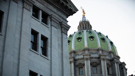 The dome of the Pennsylvania Capitol in Harrisburg.