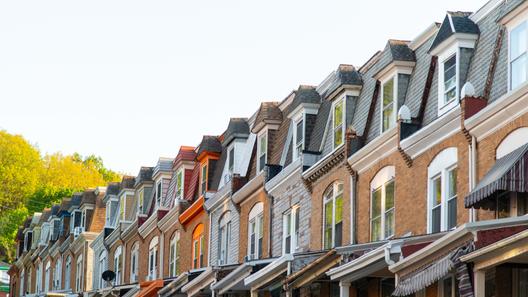 Row homes in Reading, Pa.