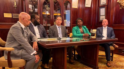 Pa. House and Senate Democratic leaders hold a state budget press conference on June 30, 2026. Pa. House and Senate Democratic leaders hold a state budget press conference on June 30, 2026.