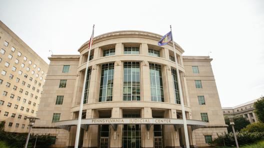 The exterior of the Pennsylvania Judicial Center is seen in Harrisburg.