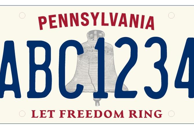 Pennsylvania's new license plate design.