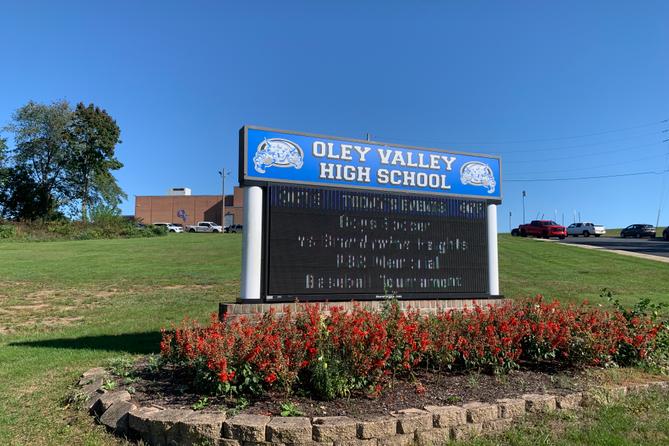 Exterior of Oley Valley High School