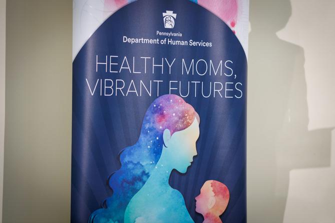 A display at the unveiling of the Commonwealth's Maternal Health Strategic Action Plan. A display at the unveiling of the Commonwealth's Maternal Health Strategic Action Plan.