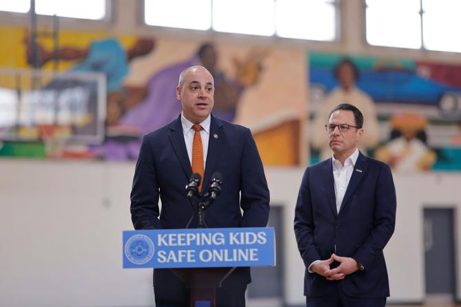 Attorney General Dave Sunday’s (left) and Gov. Josh Shapiro