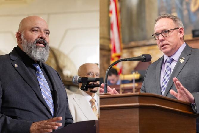 PA Sen. James Malone (left) and state Rep. Tom Jones PA Sen. James Malone (left) and state Rep. Tom Jones