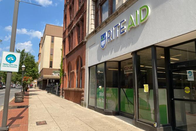 The outside of a closed Rite Aid in downtown York, Pa. The outside of a closed Rite Aid in downtown York, Pa.