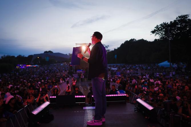 Gov. Josh Shapiro at the 16th annual Roots Picnic in Philadelphia on June 1, 2024.