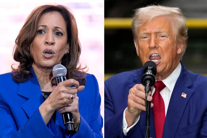 Vice President Kamala Harris speaks at a campaign event in Rochester, PA, and former President Donald Trump speaks during a campaign event in York.