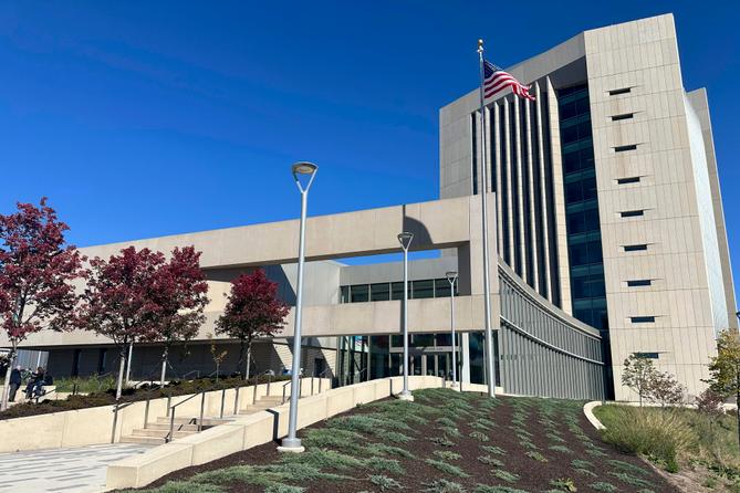 The exterior of the federal courthouse in Harrisburg, Pa., is shown Friday, Oct. 18, 2024.