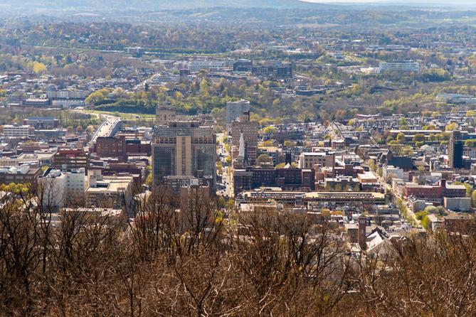 A view of the city of Reading, Pennsylvania.