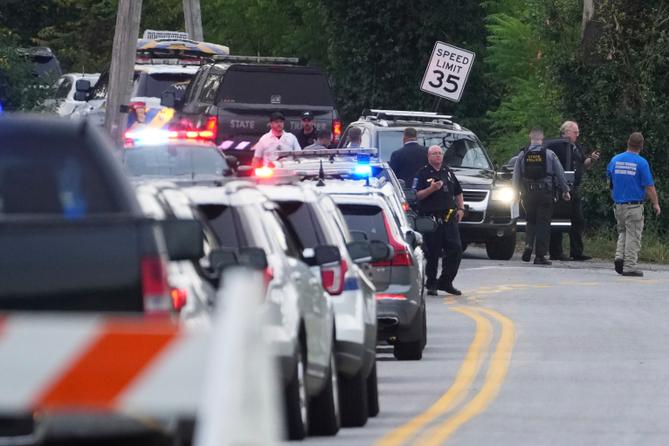 First responders work the scene after several people were injured during a shooting involving police officers on Wednesday, Sept. 17, 2025, in North Codorus, PA.