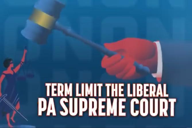 Screenshot of a judicial retention ad funded by conservative group Commonwealth Partners.